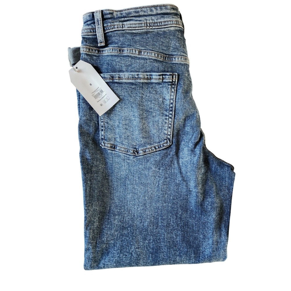 2 pair Size 6 Womans Dark Wash Relaxed Boyfriend Denim Jeans - Picture 5 of 5